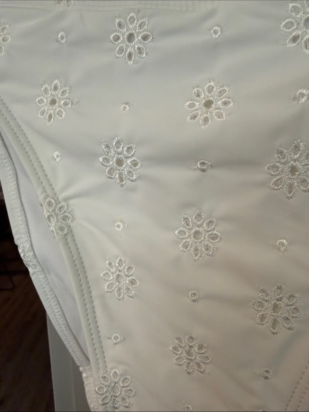 Wild Fable White Eyelet High Waist Cheeky Bikini Bottom - Picture 6 of 12